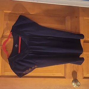 Beautiful ST. John's Bay Navy Blue shirt size small.